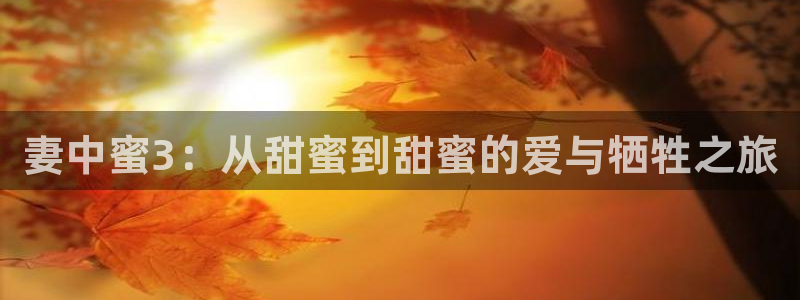 甜蜜惩罚樱花动漫无删减：妻中蜜3：从甜蜜到甜蜜的爱与牺牲之旅